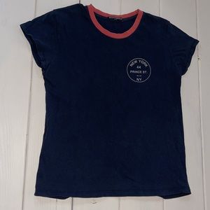 Brandy Melville Navy Blue T-Shirt